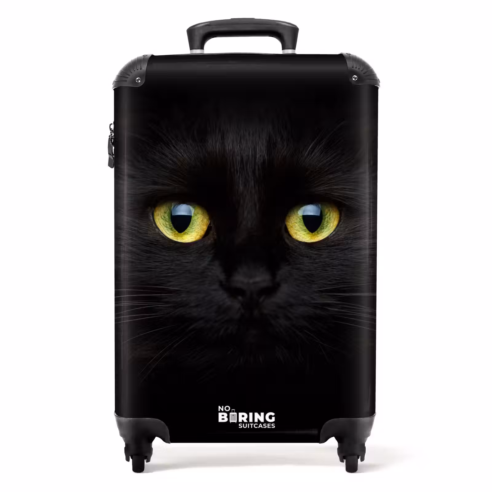 Suitcase - Black cat with bright eyes — 1