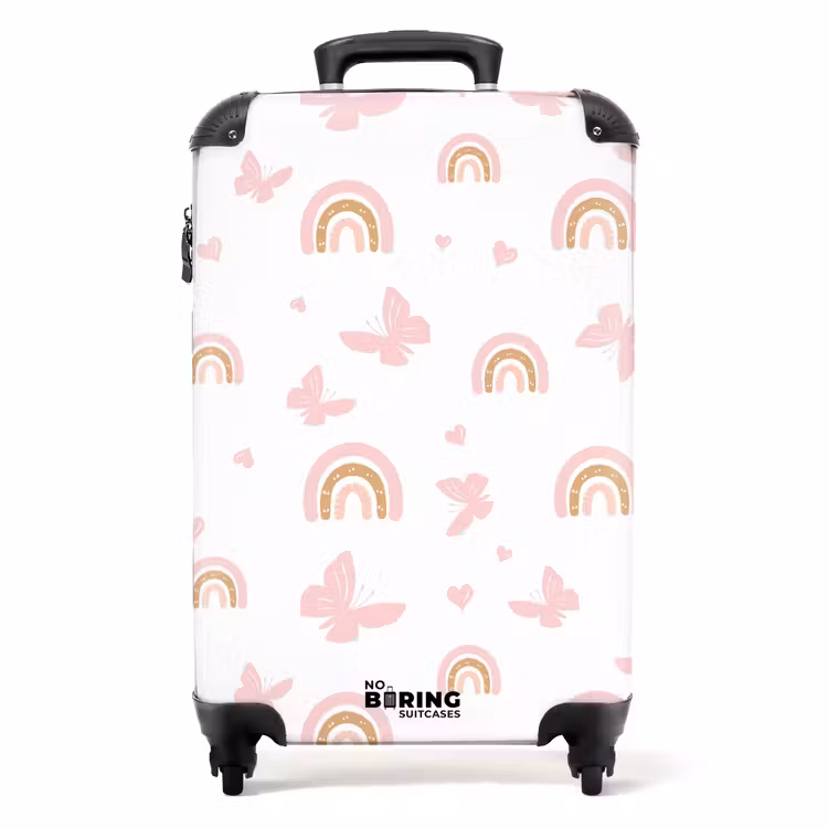 Suitcase - Butterflies and rainbows — 1