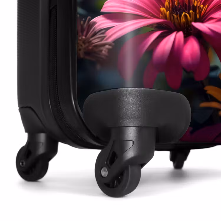 Suitcase - Butterfly on colorful flowers — 6
