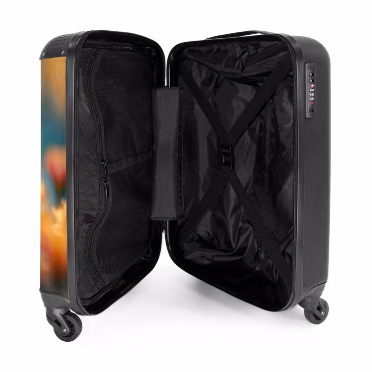 Suitcase - Butterfly on pink flower — 3