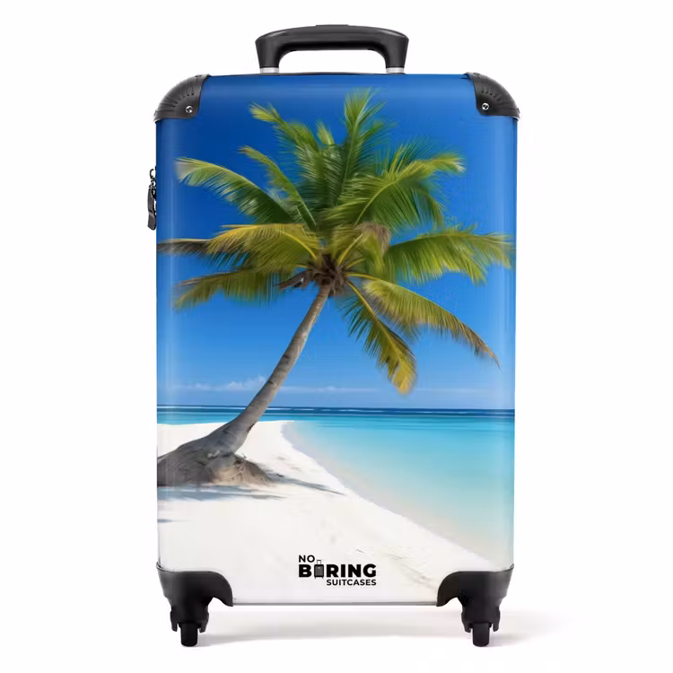 Suitcase - Palm trees on beach — 1