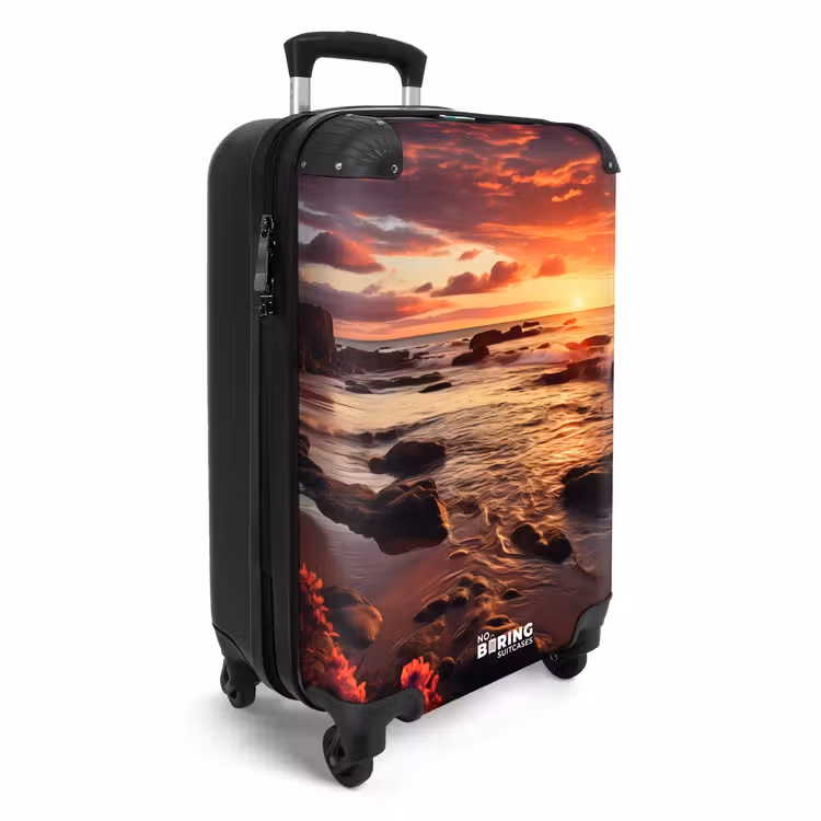 Suitcase - Rocky beach at sunset — 4
