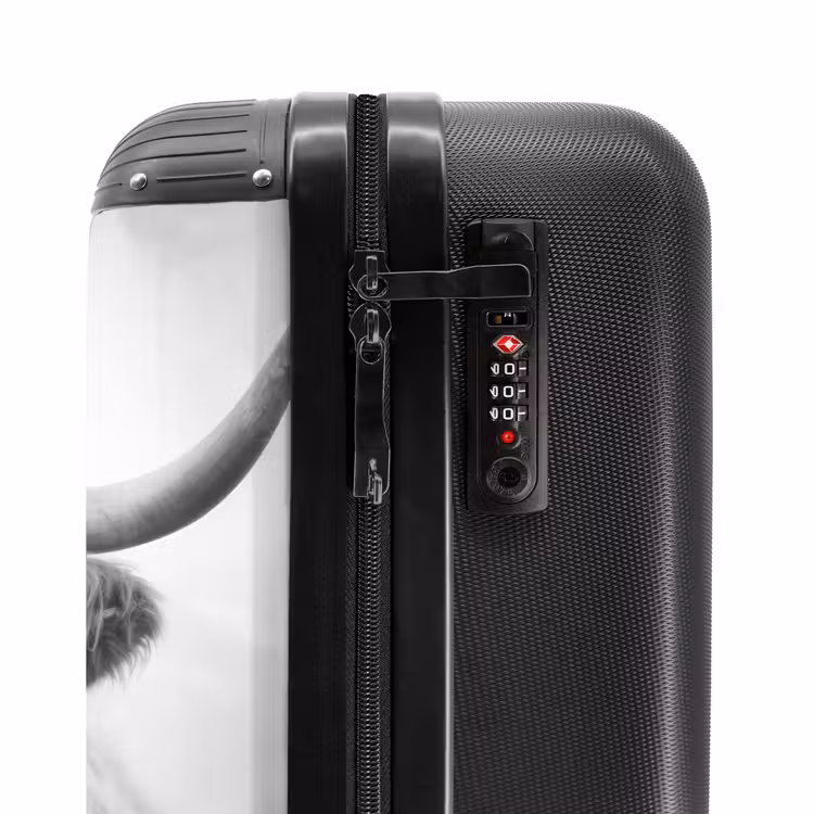 Suitcase - Scottish highlander in black and white — 5