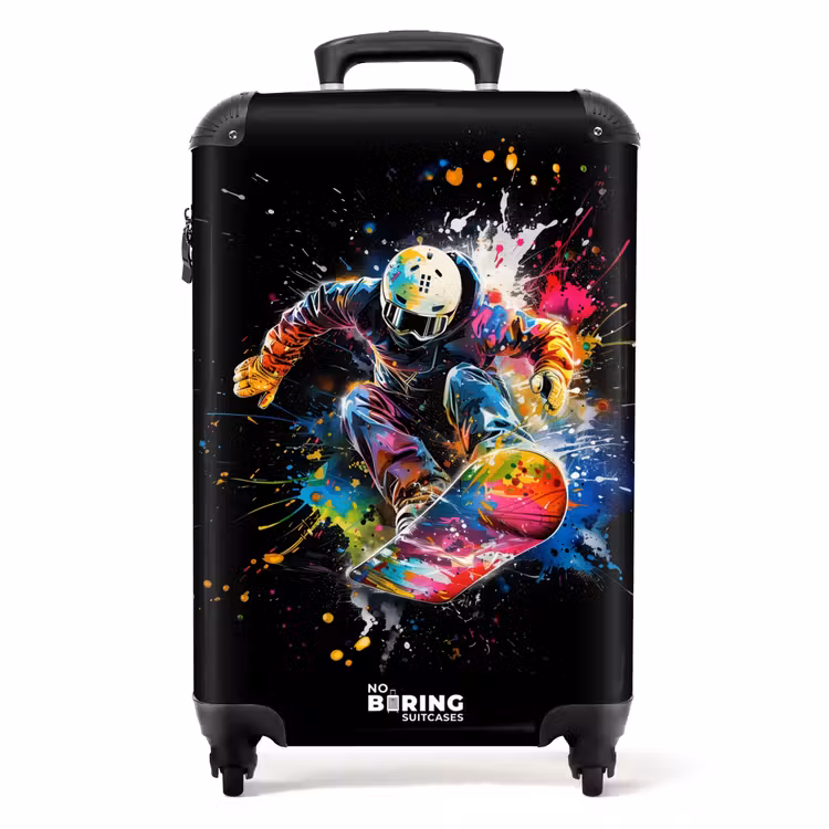 Suitcase - Snowboarder with graffiti — 1