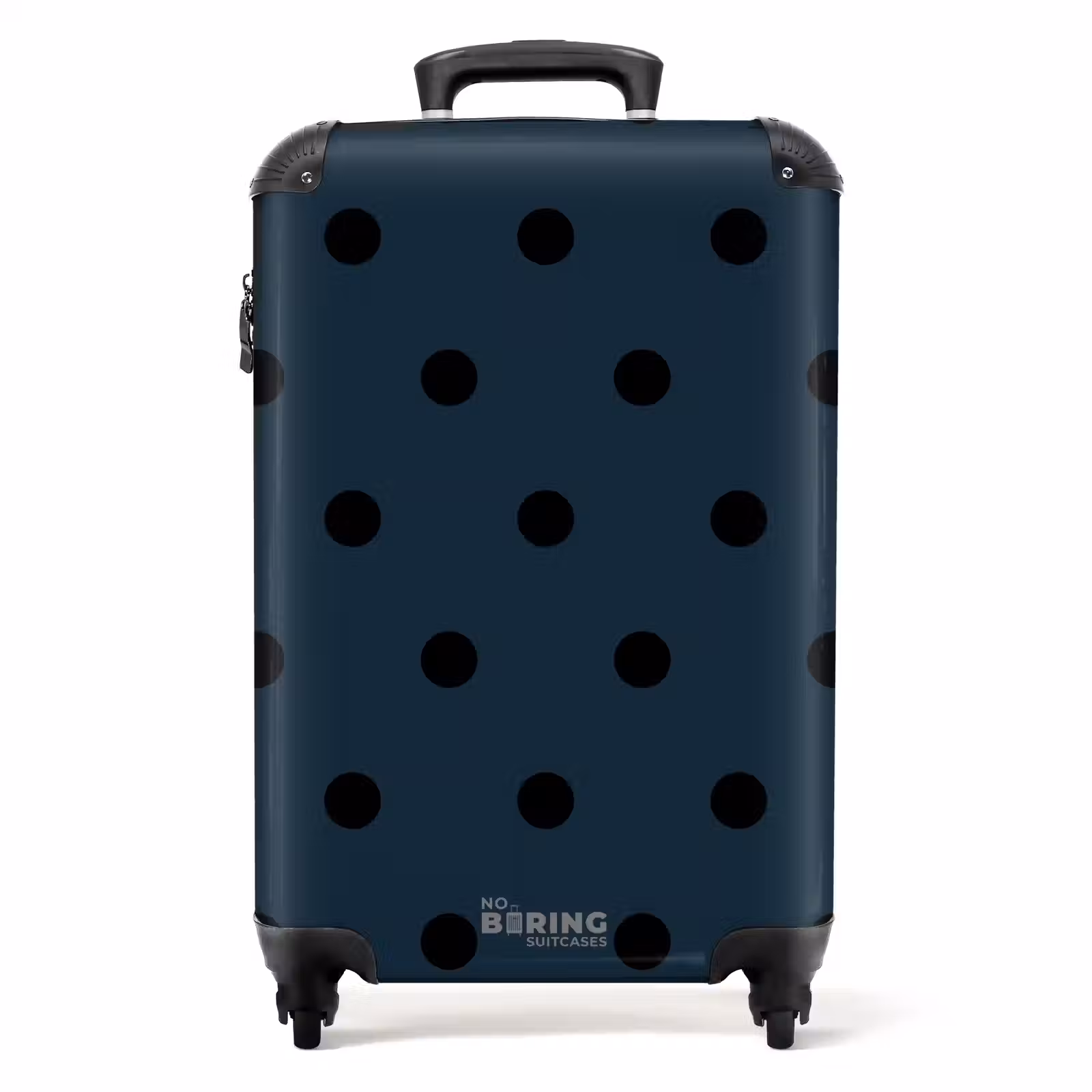 Suitcase - Blue background with black dots — 1