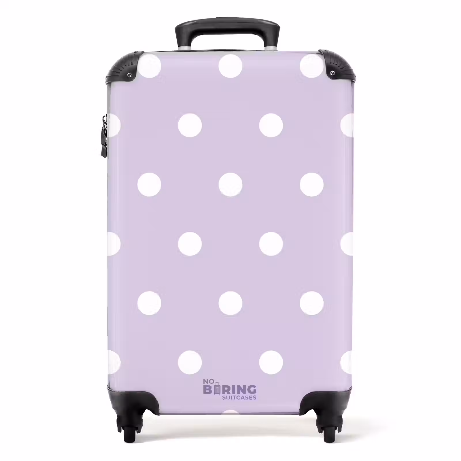 Suitcase - Light purple background with white dots — 1