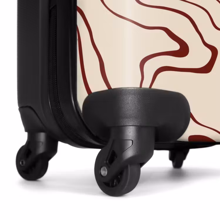 Suitcase - Beige background with abstract red lines — 6