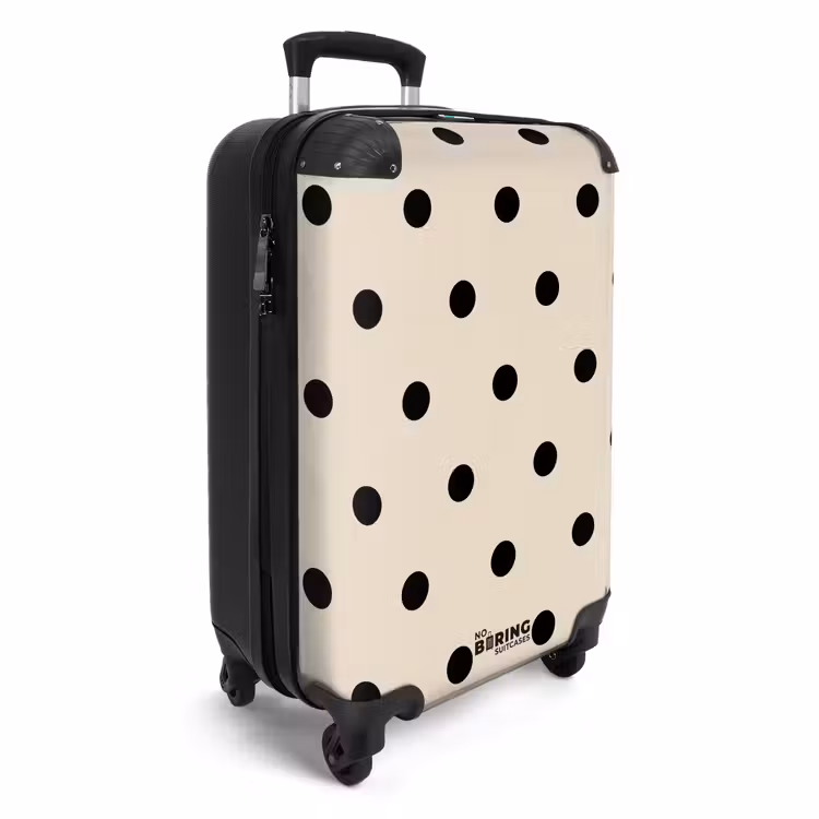 Suitcase - Beige background with black dots — 4