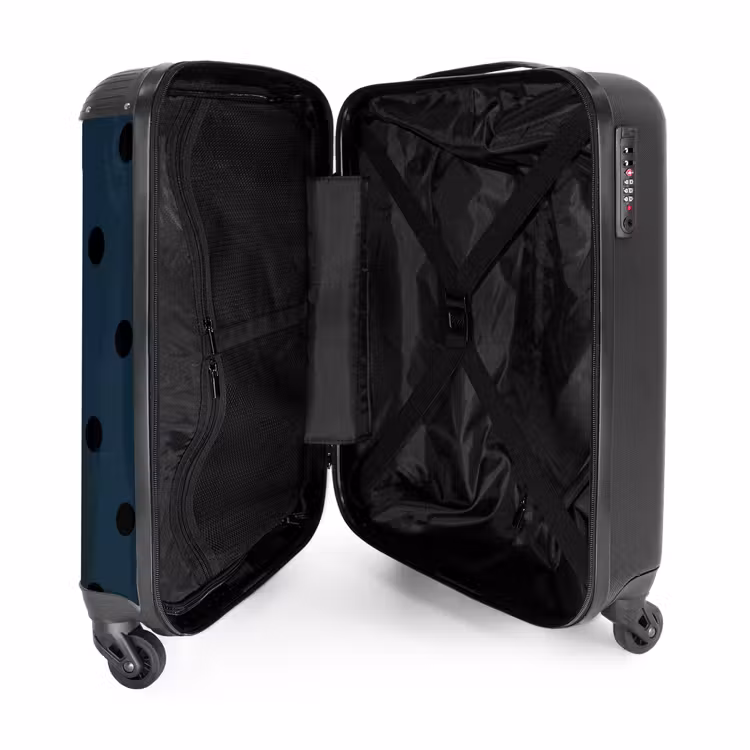 Suitcase - Blue background with black dots — 3