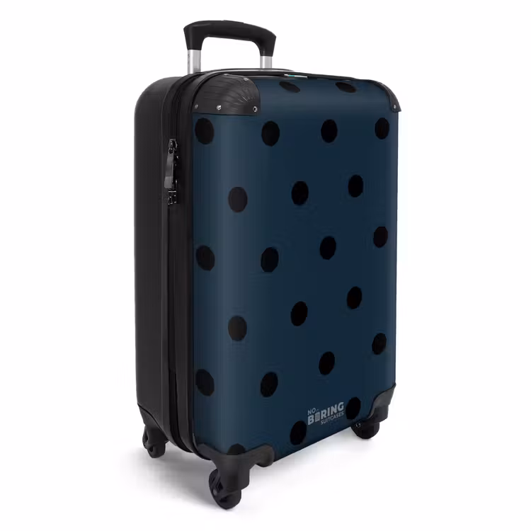 Suitcase - Blue background with black dots — 4