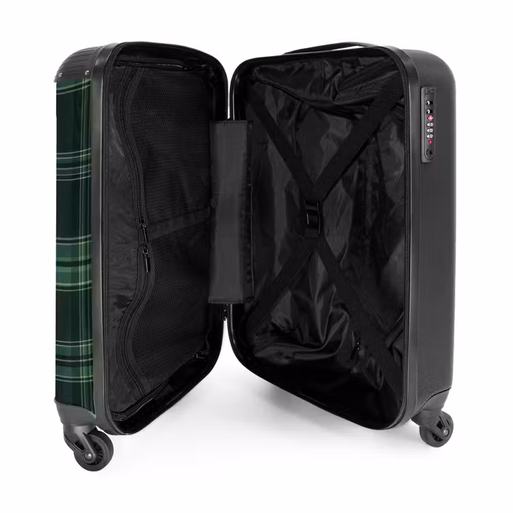 Suitcase - Classic checkered pattern in shades of green — 3