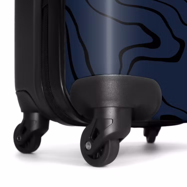 Suitcase - Dark blue background with abstract black lines — 6