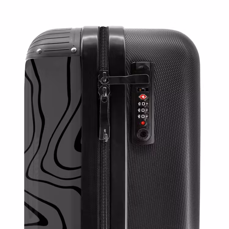 Suitcase - Gray background with abstract black lines — 5