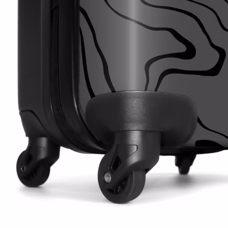 Suitcase - Gray background with abstract black lines — 6