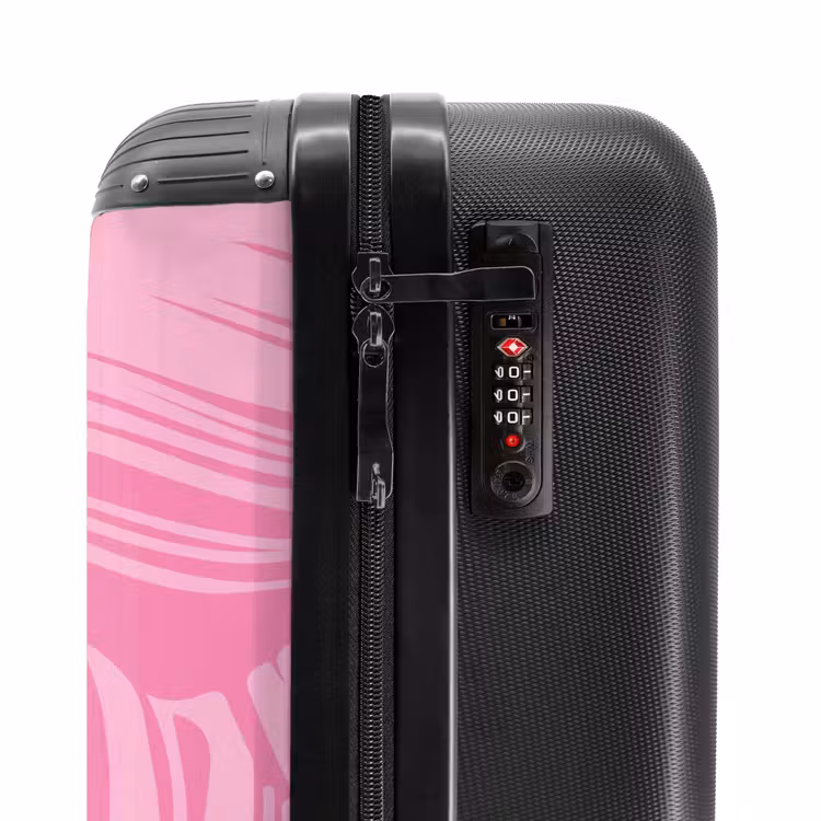 Suitcase - Large leaves in different shades of pink — 5