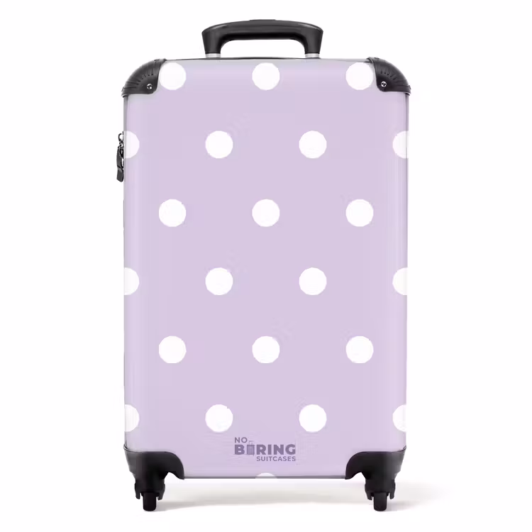 Suitcase - Light purple background with white dots — 1
