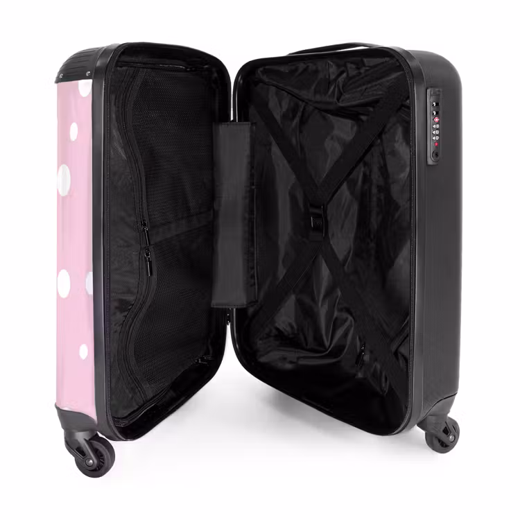 Suitcase - Pink background with white dots — 3