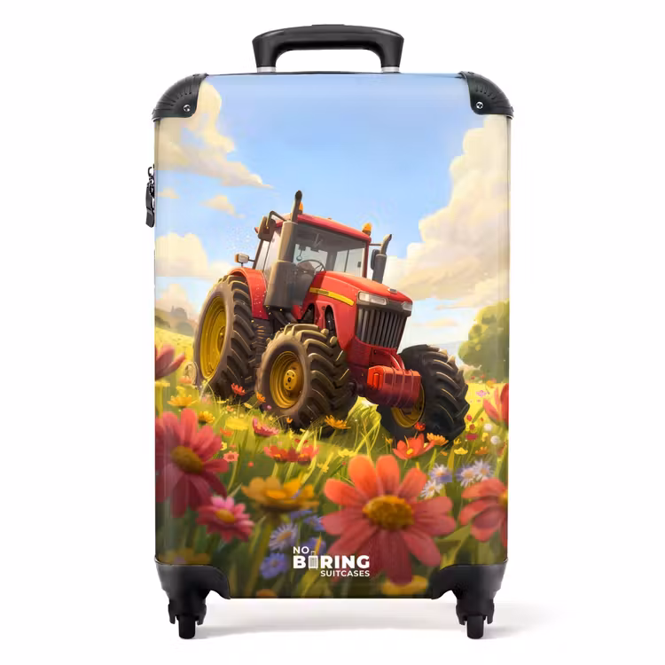 Suitcase - Tractor in flower meadow — 1