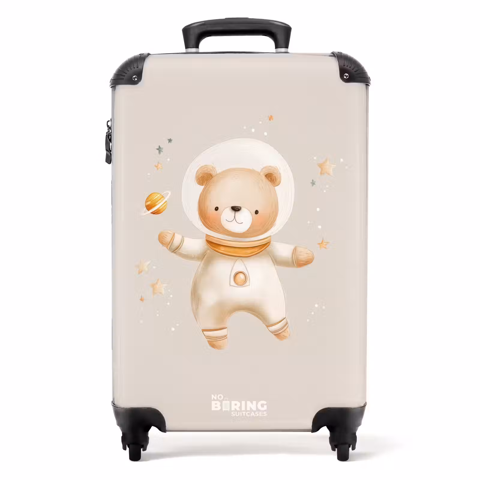 Suitcase - Beige space bear floats among stars — 1