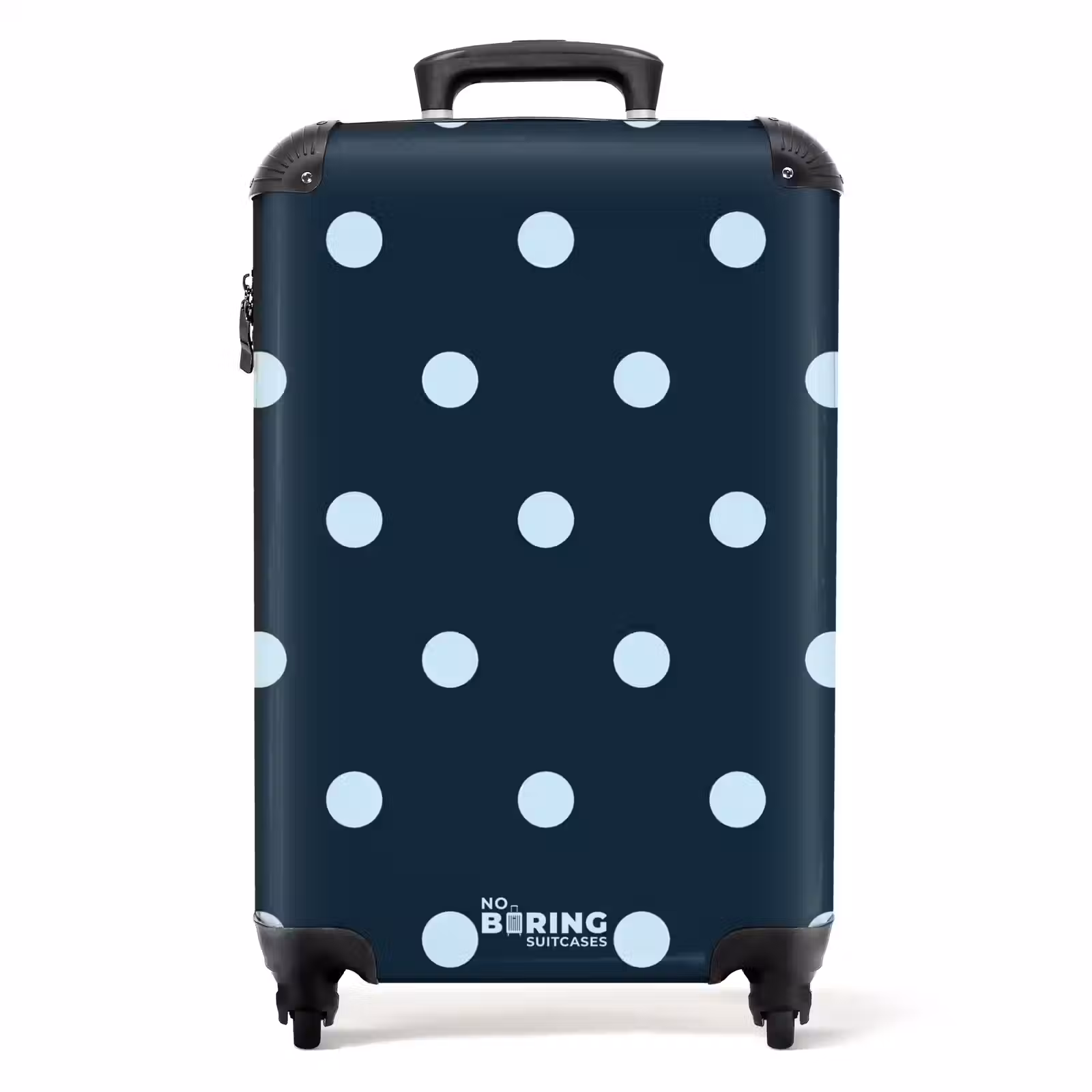 Suitcase - Blue dots pattern — 1