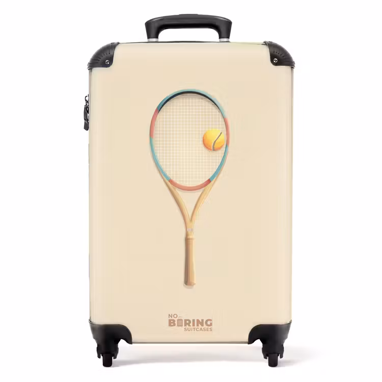 Suitcase - A tennis racket in beige shades — 1