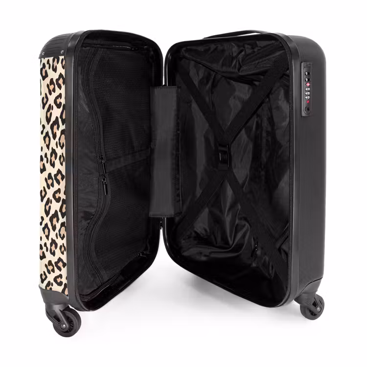 Suitcase - Beige leopard spot pattern — 3