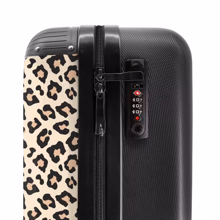 Suitcase - Beige leopard spot pattern — 5