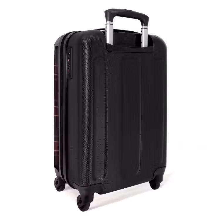 Suitcase - Classic checkered pattern in gray and red — 2