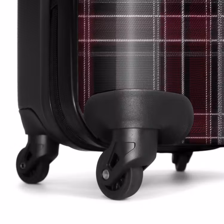 Suitcase - Classic checkered pattern in gray and red — 6