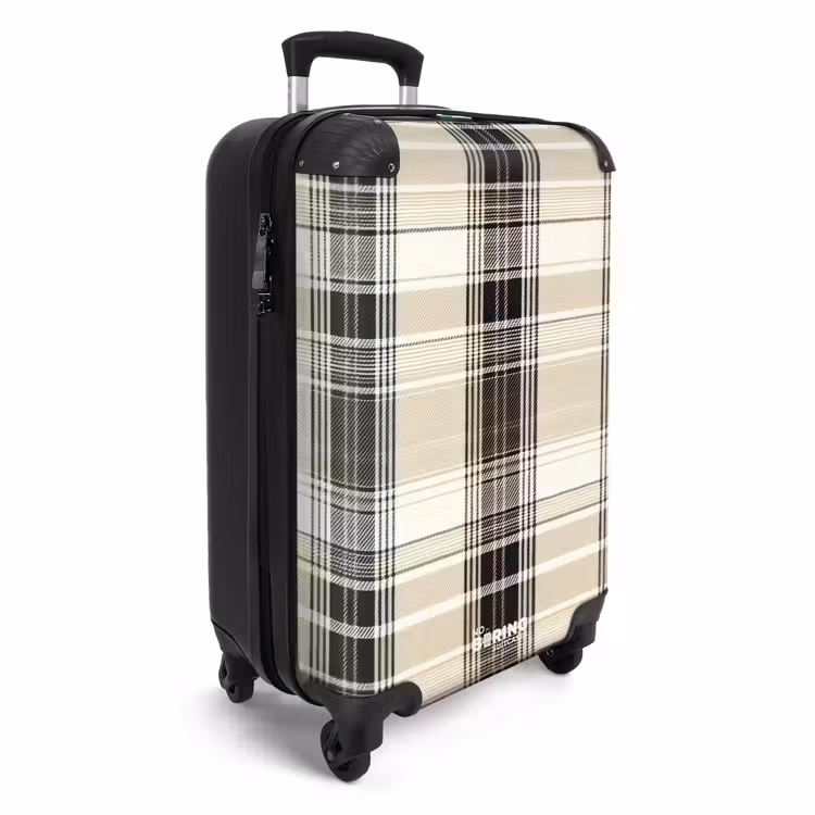 Suitcase - Classic plaid pattern in beige — 4