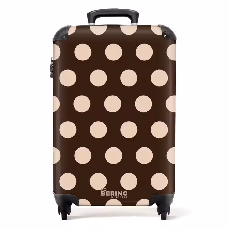 Suitcase - Dots pattern in different shades of brown — 1