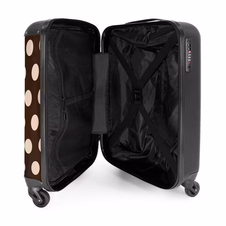 Suitcase - Dots pattern in different shades of brown — 3