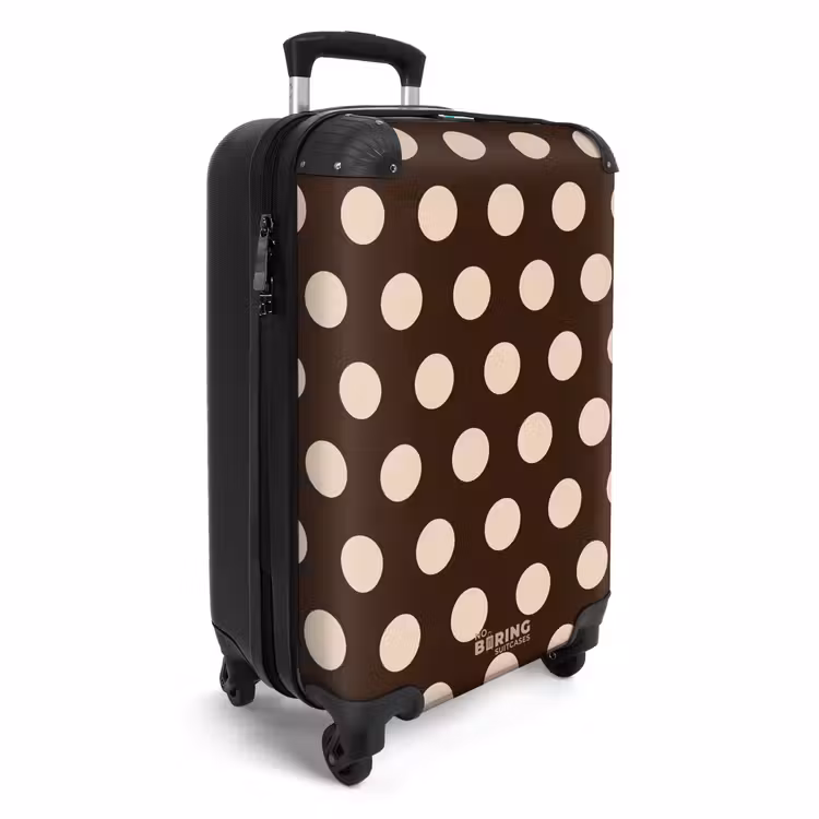 Suitcase - Dots pattern in different shades of brown — 4