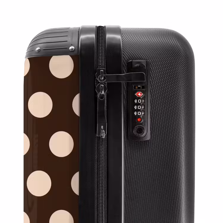 Suitcase - Dots pattern in different shades of brown — 5