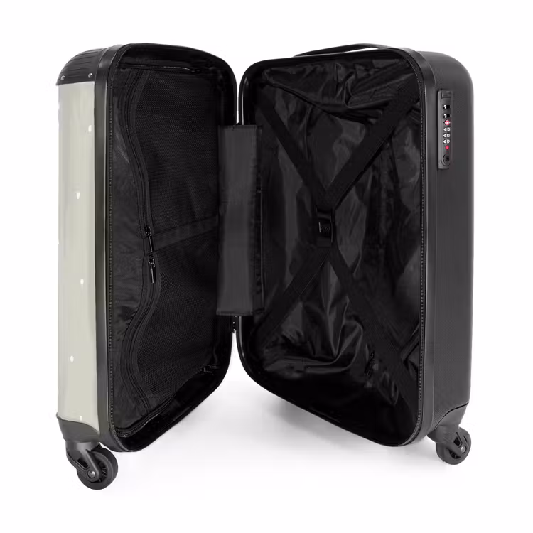 Suitcase - Fox and rabbit surrounded by green leaves and dots — 3