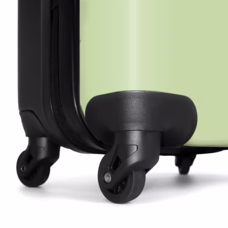 Suitcase - Green background with white butterfly — 6