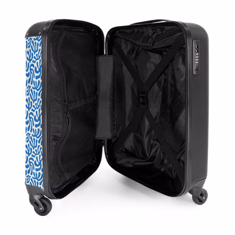 Suitcase - Leaf shapes on beige background — 3