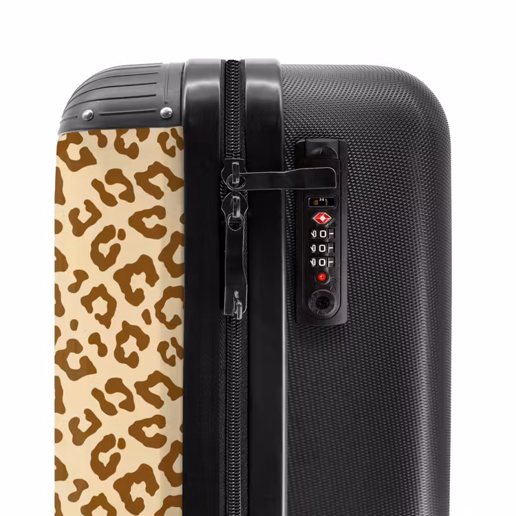 Suitcase - Light brown leopard pattern — 5
