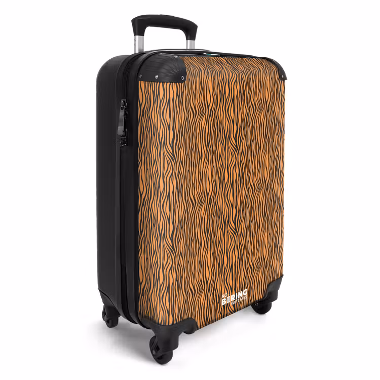 Suitcase - Orange tiger stripe pattern — 4