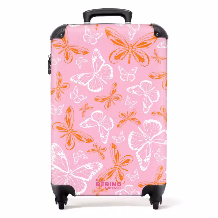 Suitcase - Pattern of colored butterflies — 1