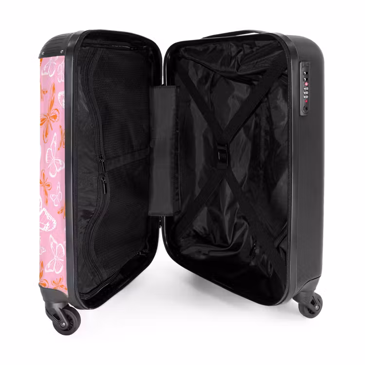 Suitcase - Pattern of colored butterflies — 3