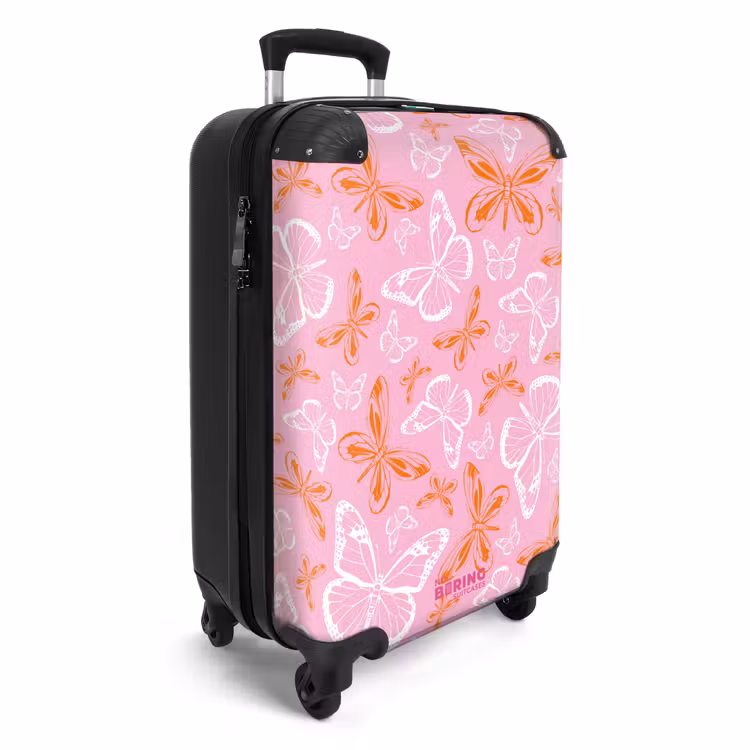 Suitcase - Pattern of colored butterflies — 4