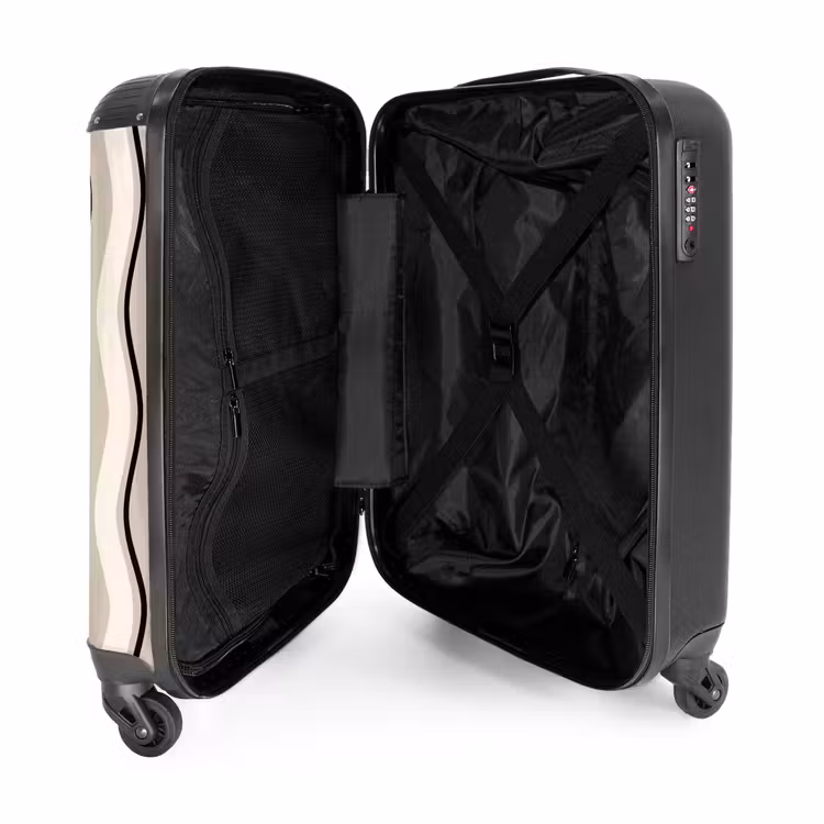 Suitcase - Vertical waves in cream shades — 3