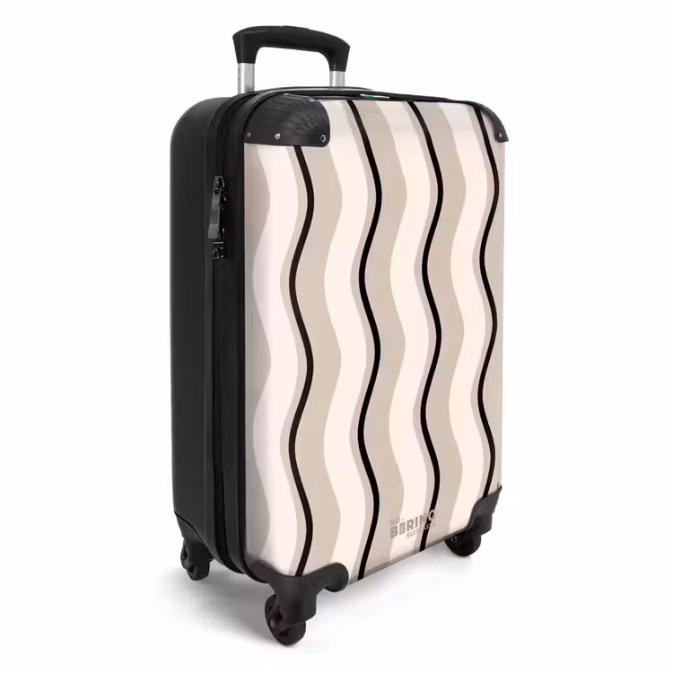 Suitcase - Vertical waves in cream shades — 4
