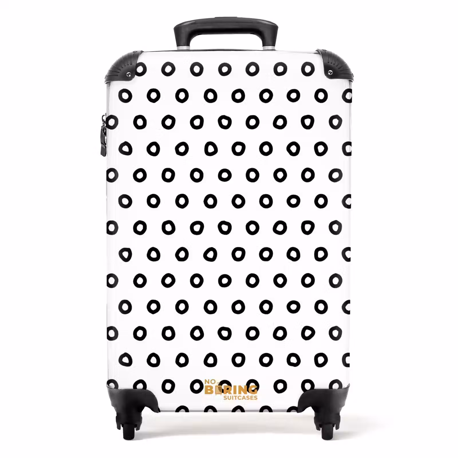 Suitcase - Black circular rings over a white background — 1