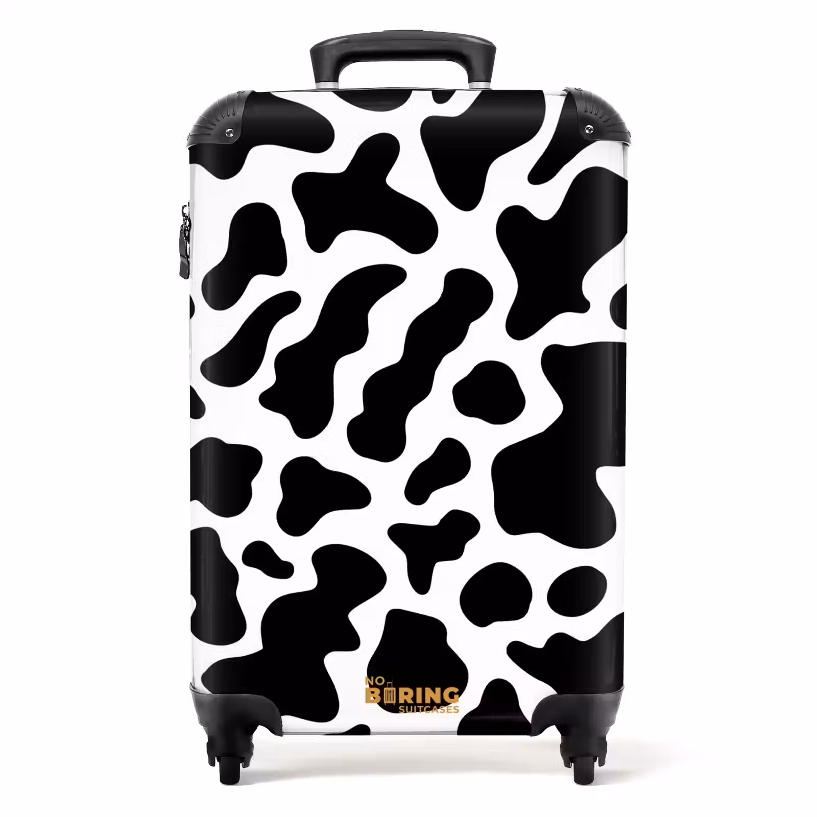 Suitcase - Black cow spots over a white background — 1