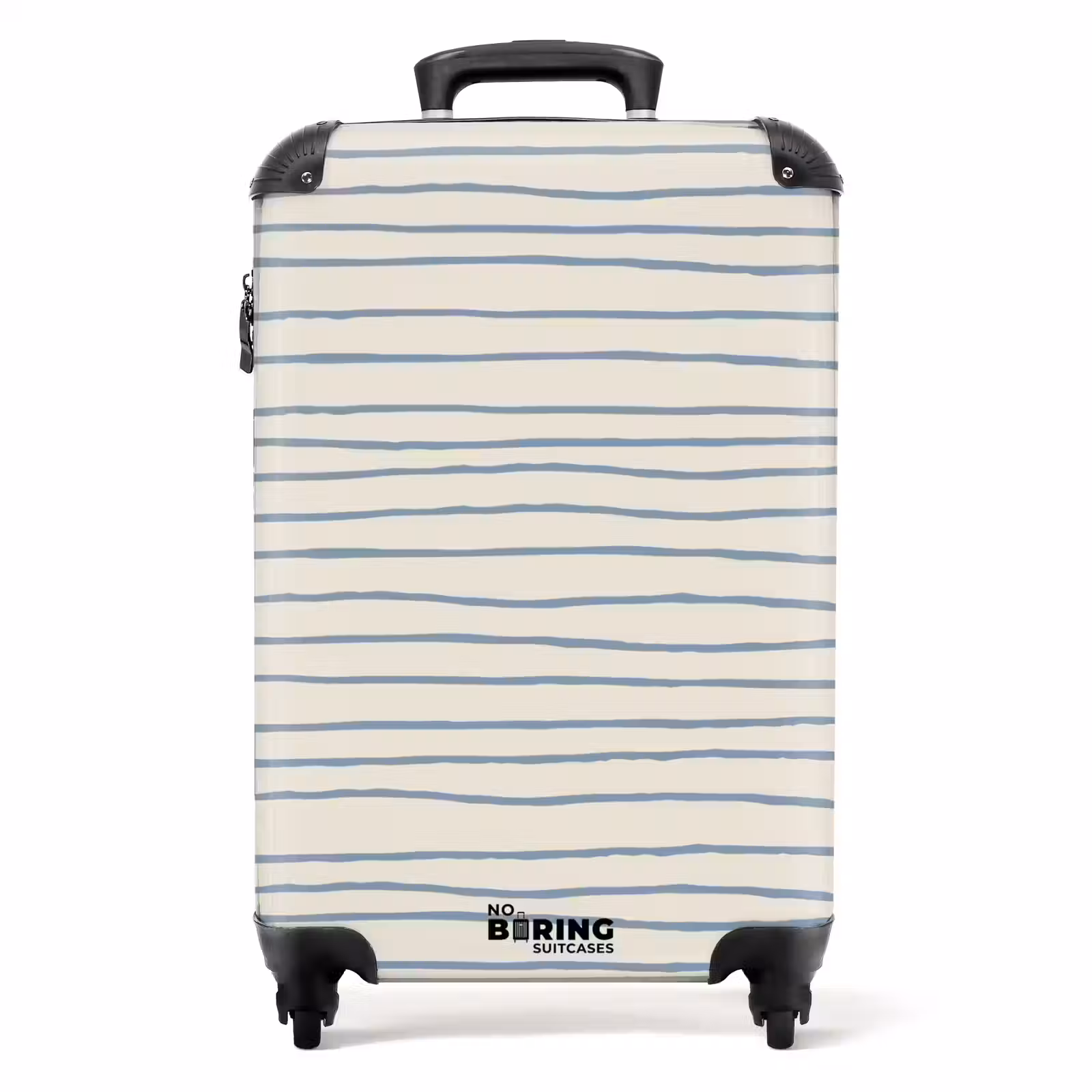 Suitcase - Blue hand-drawn stripes — 1