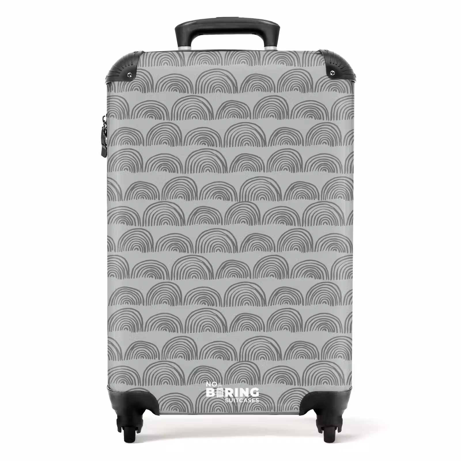 Suitcase - Dark gray semicircles — 1