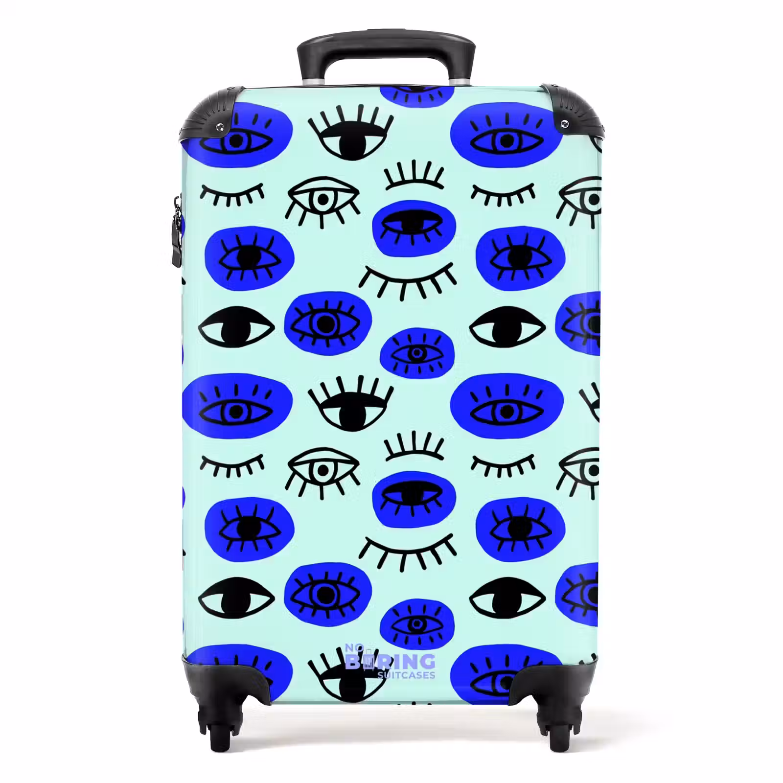 Suitcase - Eye pattern in blue and black — 1