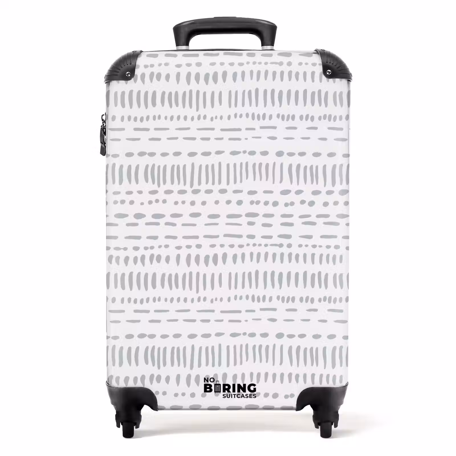 Suitcase - Gray dotted stripe pattern — 1